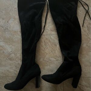 Adrienne Vittadini Black Over-the-Knee Boots